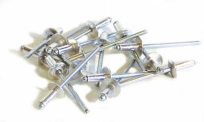 Techman 100 rivets alu / acier à tête plate D. 4 8 x 10 mm