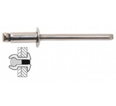 Techman 25 rivets inox / inox à tête plate D. 4 8 x 14 mm