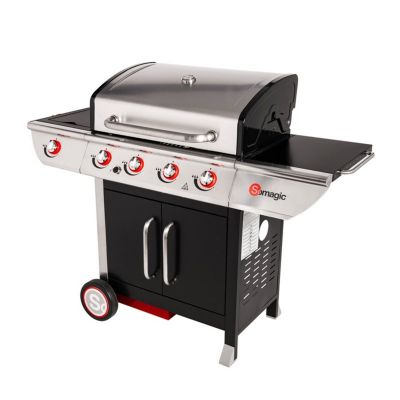 Somagic Barbecue au gaz MANHATTAN 450GPI - 4 brûleurs + réchaud 14kW