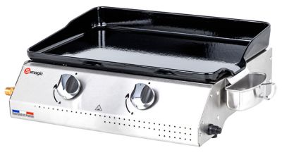 Plancha à  gaz noir et inox Somagic 5 3 W