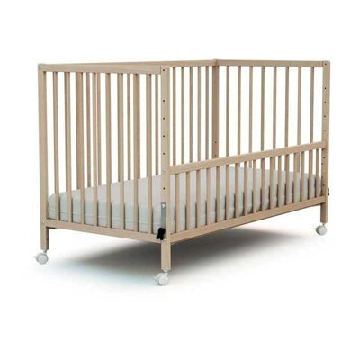 Lit bébé cododo WEBABY LIO 60 x 120 cm hêtre brut sommier 5 hauteurs