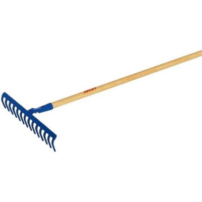 Râteau de jardin REVEX forgé 14 dents courbes manche 150 cm