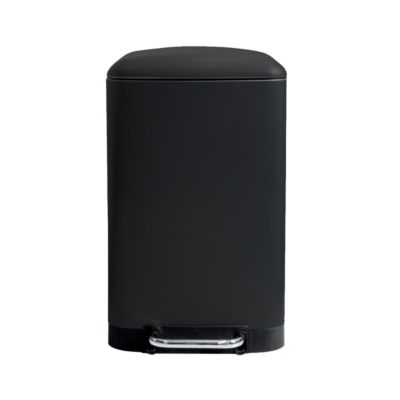 Poubelle de cuisine à pédale 30 L métal noir mat – l.34 x P.28 x H.68 cm – design compact, ouverture facile et hygiénique Frandis Urban - Frandis