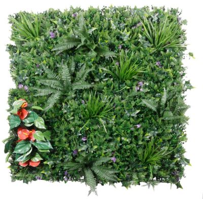 Dalle artificielle imitation végétaux ILE AUX FLEURS L. 1m x l. 1m