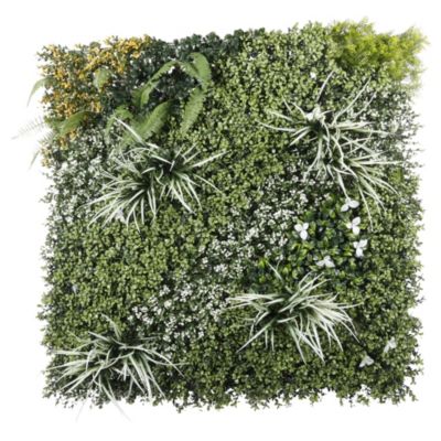 Dalle artificielle imitation végétaux FORET FLEURIE L. 1m x l. 1m