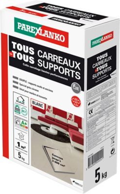 Colle tous carreaux tous supports Parexlanko Blanc 5kg