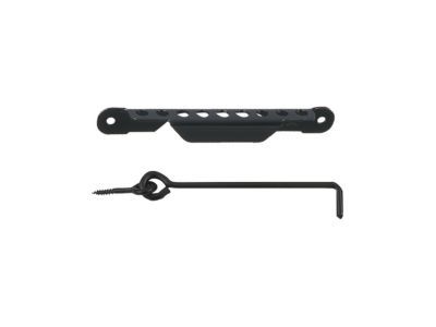 Crochet crémaillère à vis Afbat acier noir 500 mm