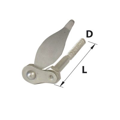 AFBAT Arrêt de volet marseillais tirefond inox longueur 110mm