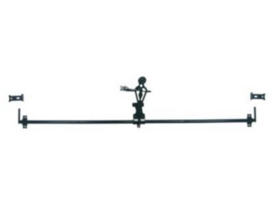 Espagnolette ronde complète Afbat acier noir h.1500 mm