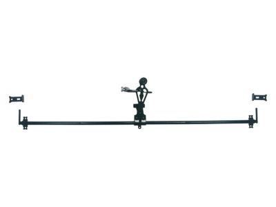 Espagnolette ronde complète Afbat acier noir h.2400 mm