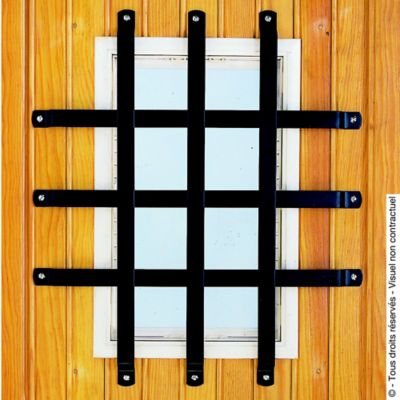 Grille de hublot Afbat acier époxy noir