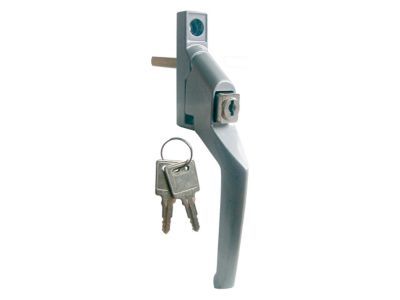 Poignée de sécurité de crémone à clé Afbat argent