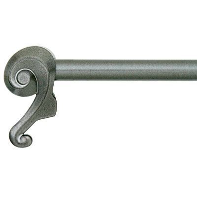 Barre de vitrage sans perçage Violon fer forgé Ø10 mm x L.60/90 cm