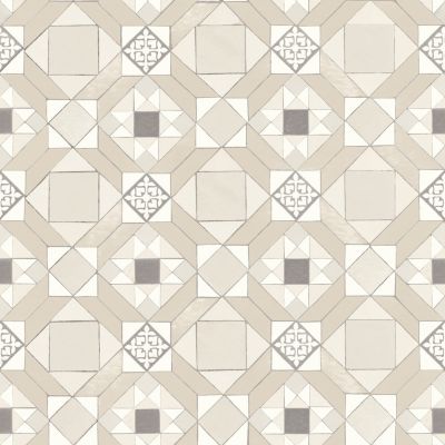 Papier peint vinyle intissé Cuisines & Bains Lutece mat et satiné carreaux ciment, faience beige l.1