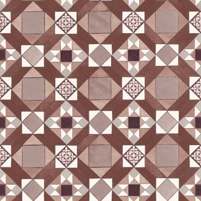 Papier peint vinyle intissé Cuisines & Bains Lutece mat et satiné carreaux ciment, faience grenat, r