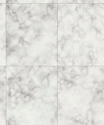 Papier peint vinyle intissé Reality Iv Lutece mat et satiné carrelage, effet marbre gris l.1005 x l.