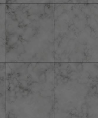 Papier peint vinyle intissé Reality Iv Lutece mat et satiné carrelage, effet marbre gris, noir l.100