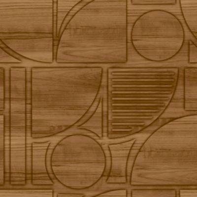 Papier peint vinyle intissé Reality Iv Lutece mat et satiné effet bois, cerclé marron l.1005 x l.53 