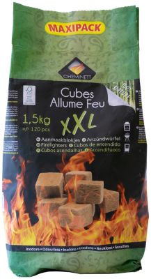 Cube allume-feu Pyrofeu XXL en sac de 1,5kg - Pyrofeu