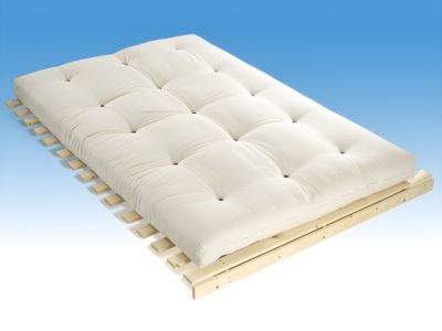 Futon 140 x 190 cm 100% coton ép.13cm - Ecru - SHIVA de DREAMEA