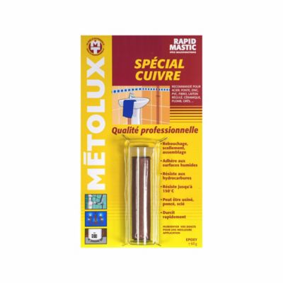 Mastic rapide spécial cuivre 60g Metolux