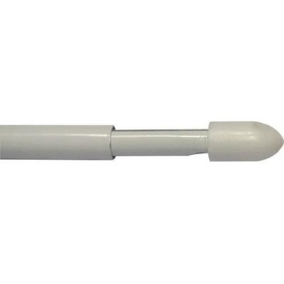 Lot de 2 tringles rondes extensibles - 30/50cm - Blanc