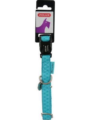 Collier réglable Mc Leather 15mm turquoise