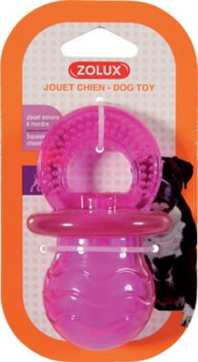 Jouet TPR Zolux Tétine pop 10cm rose framboise
