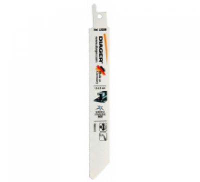 Diager Lames de scie sabre bi metal pour acier et inox L202ML2005 5 lames 200 / 180 mm 18 tpi 1 4 mm Acier inox