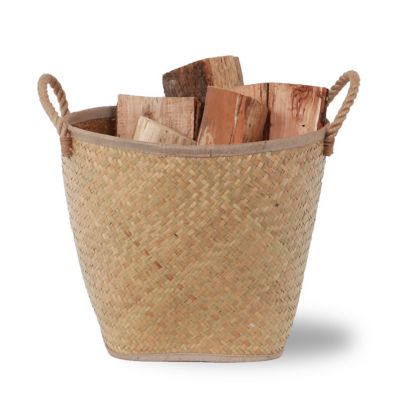Le Marquier - Panier à bûches en feuilles de palmier et corde Le Marquier Corda