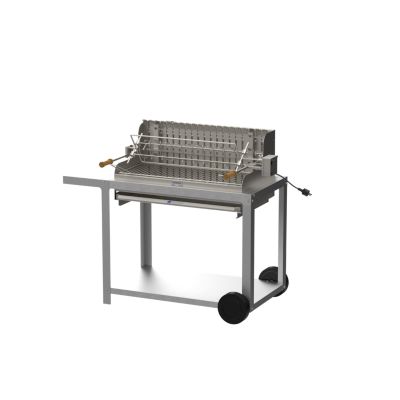 Barbecue charbon sur chariot Irissarry inox 78 x 32 cm Le Marquier - Le Marquier