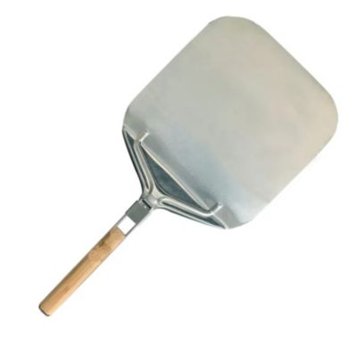 Le Marquier Pelle à pizza en inox à manche pliable en bambou - L.42 x P.32 x H.6 cm Gris - vue 2