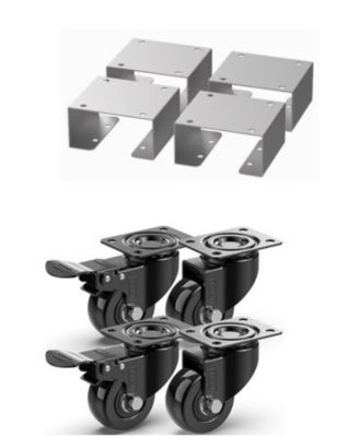 Kit 4 roues de meubles pour cuisine d'extérieure Le Marquier