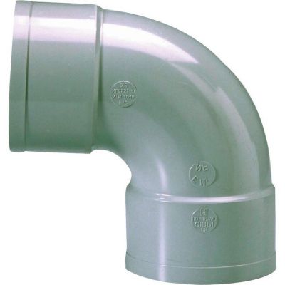 Raccord PVC coudé 87 degrés30 Diamètre 125 mm Double emboîture Girpi