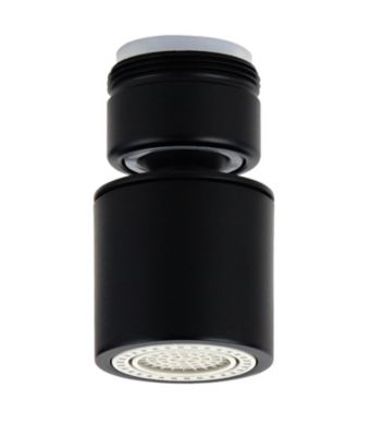 Eco aérateur d'eau orientable, bi-jets, noir, MTK