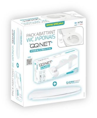 Pack WC japonais : abattant + kit lavant - Hygiène parfaite sans électricité - QQ Net Cleanfast