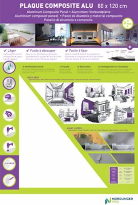 Crédence aluminium blanche 120 x 80 cm