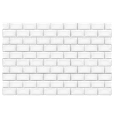 Crédence aluminium effet metro blanc 120 x 80 cm