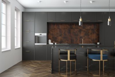 Crédence aluminium aspect rouille 120 x 80 cm