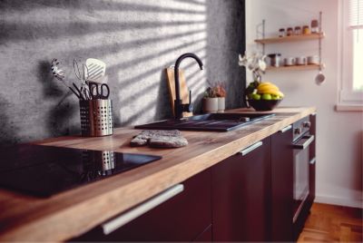 Crédence aluminium aspect béton 120 x 80 cm