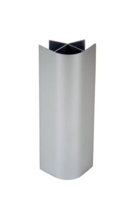 Raccord d'angle droit de plinthe de cuisine Nordlinger 16/19 mm, gris x 4