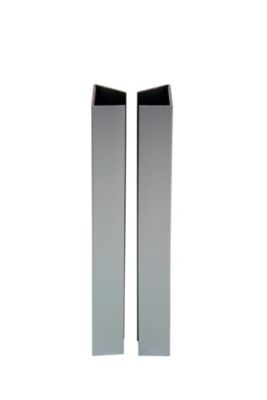 Raccord de finition de plinthe de cuisine Nordlinger 16/19 mm, gris x 4