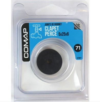 Joint de robinet clapet percé 5 x 25 x 6 mm, 1 pièce