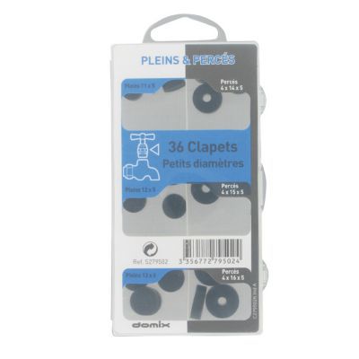 Coffret de 36 petits clapets pleins et percés