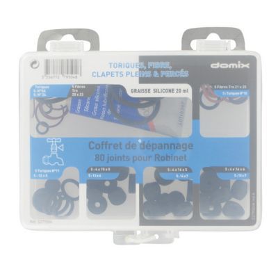 Coffret de dépannage pour robinets - 80 joints