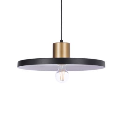 Suspension Livingstone IP20 Ø38 x H.12 cm Lussiol métal noir