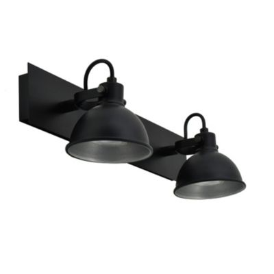 Réglette spot 2 lumières GU10 35W Seynave Country noir L.13 x L.42 x H.13 cm