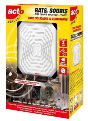 Répulsif Vibrations & Sons ACTO Rats Lézards 150m² - vue 2