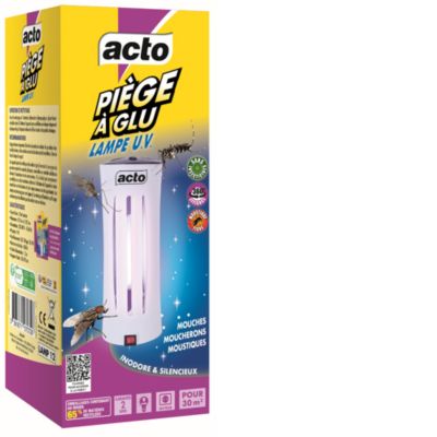 Piège à glu lampe uv mouches et moustiques Acto