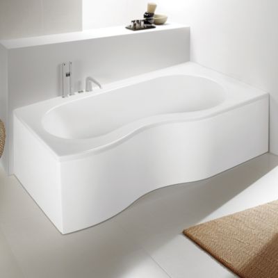 Tablier de baignoire frontal blanc 180 x 90 cm pour baignoire Folk  Valentin